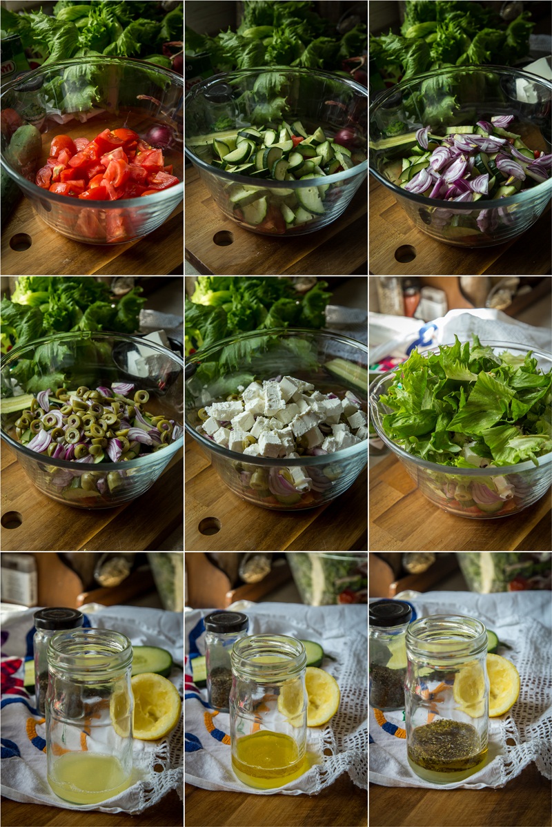 Koraci pripreme grčke salate i preliva