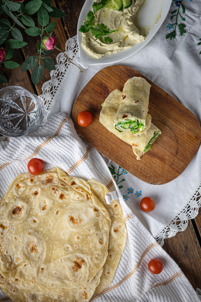 Pšenične tortilje odozgo